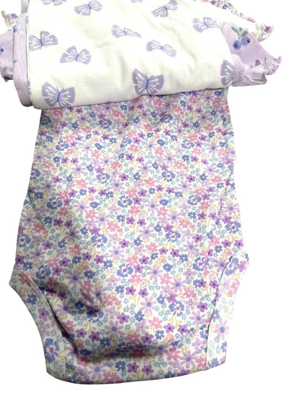 Carters 3-Pack Floral & Butterfly Bodysuits 18M Baby Girls